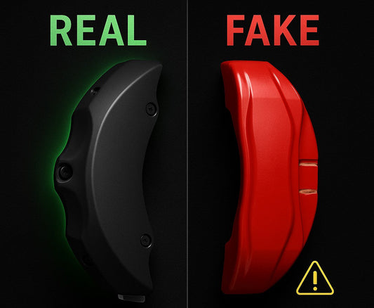 Real vs fake caliper covers